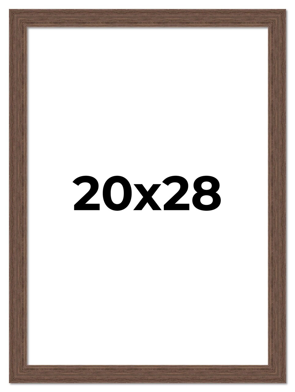 20x28 Wide Barnwood Picture Frame with UV-Resistant Acrylic & Acid Free Backing, Available in 6 Paint Finishes - Grey, Brown, White, and Black